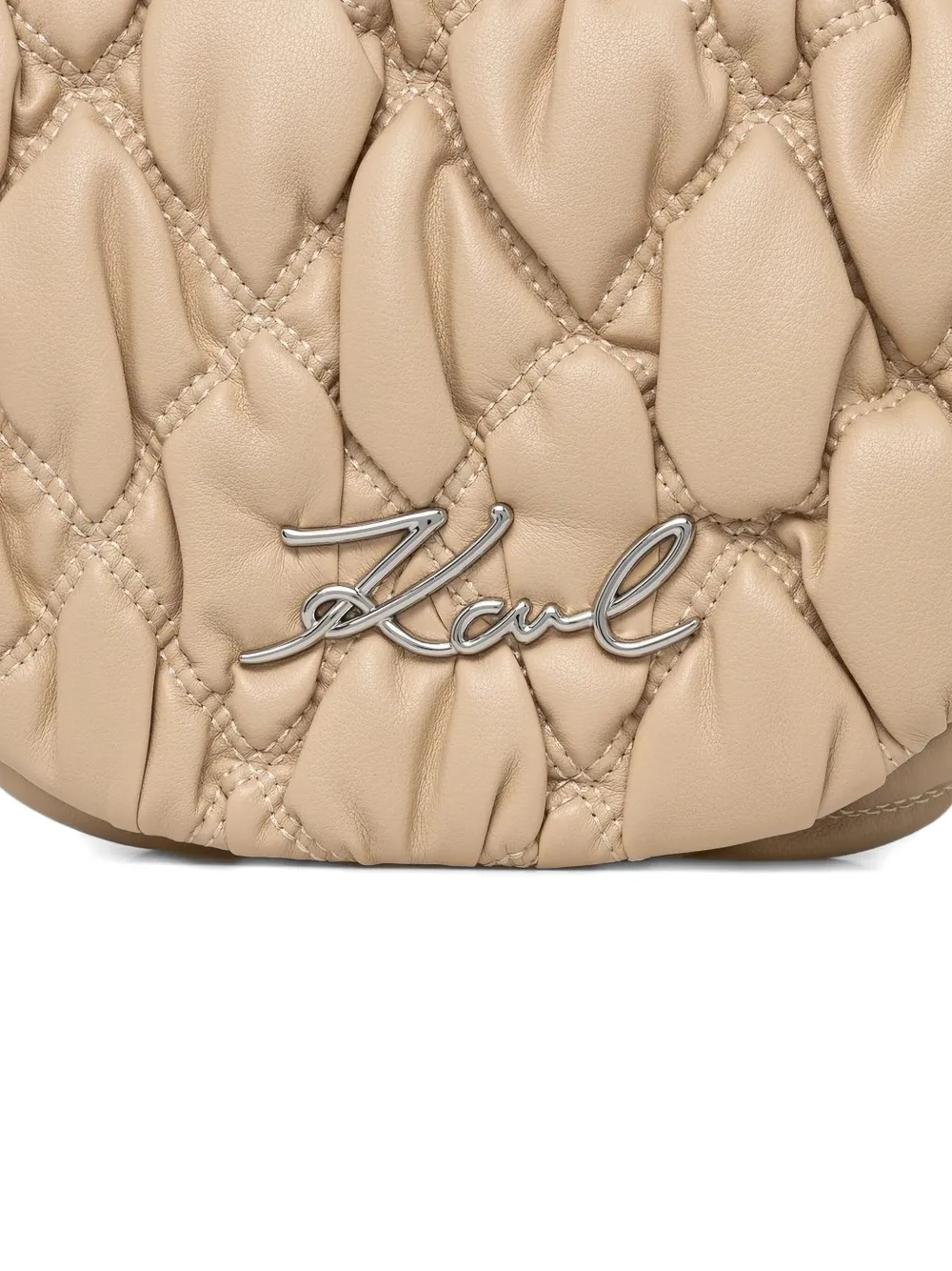 Karl Lagerfeld Schoudertas met logoplakkaat Beige