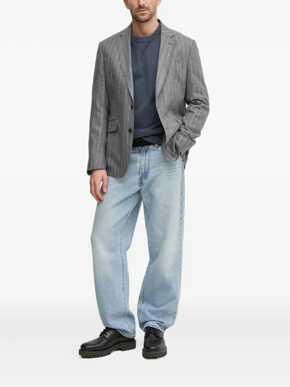 Hackett pinstripe blazer Grijs