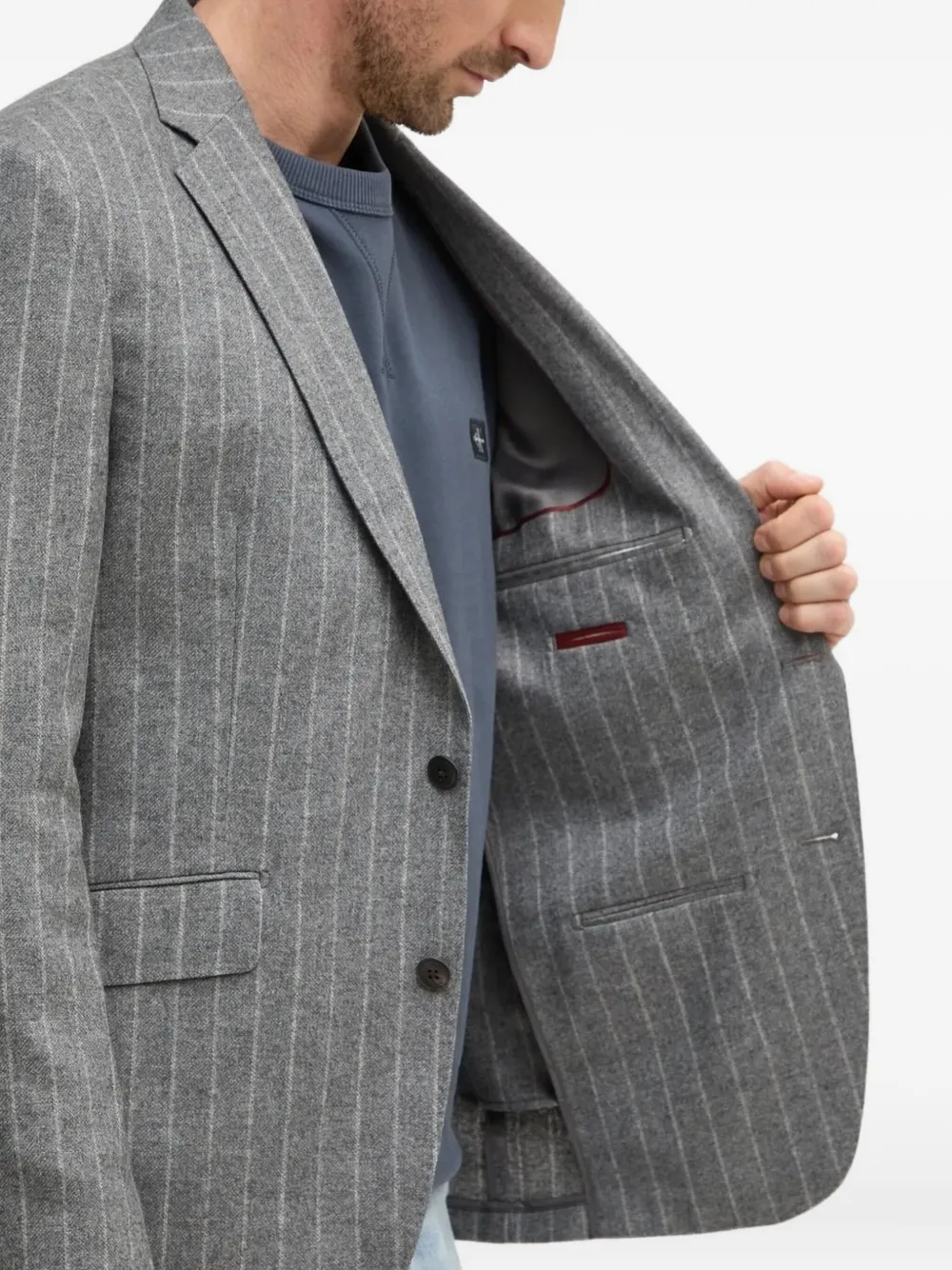 Hackett Blazer met krijtstreep Grijs
