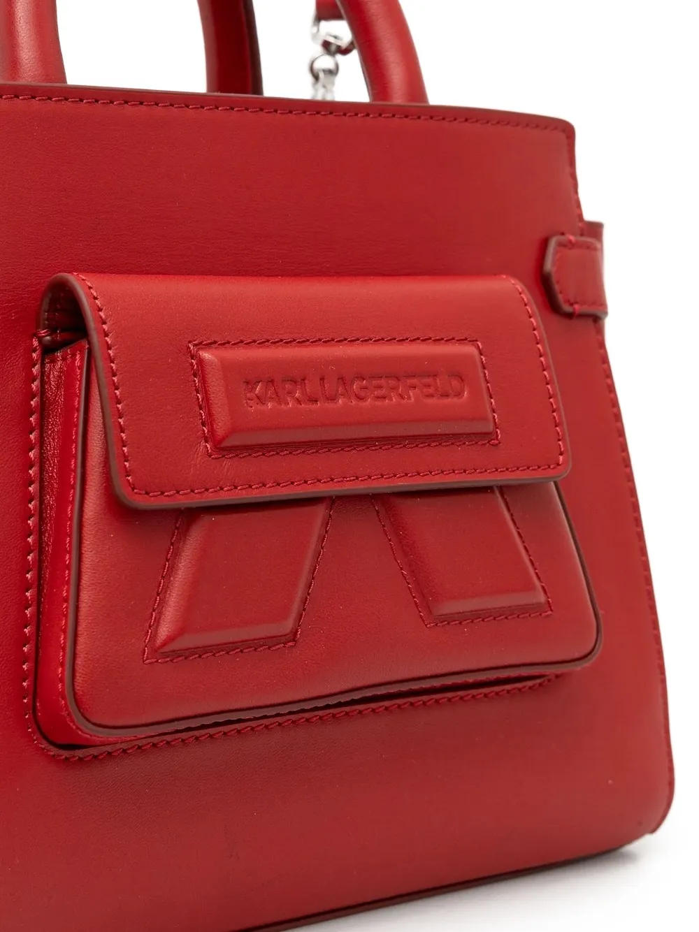Karl Lagerfeld Handtas met logo Rood