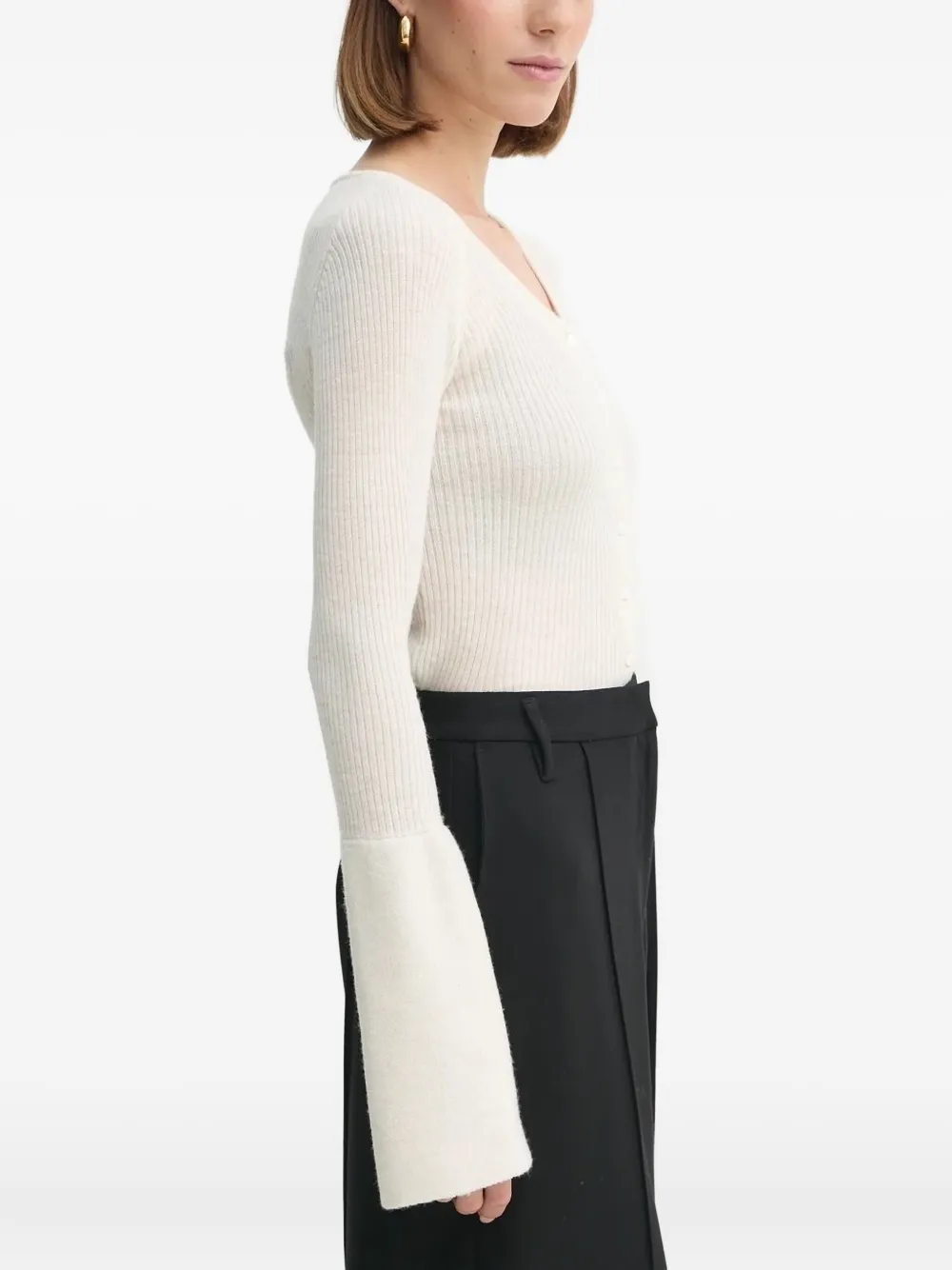 Herskind Wool Cardigan In White