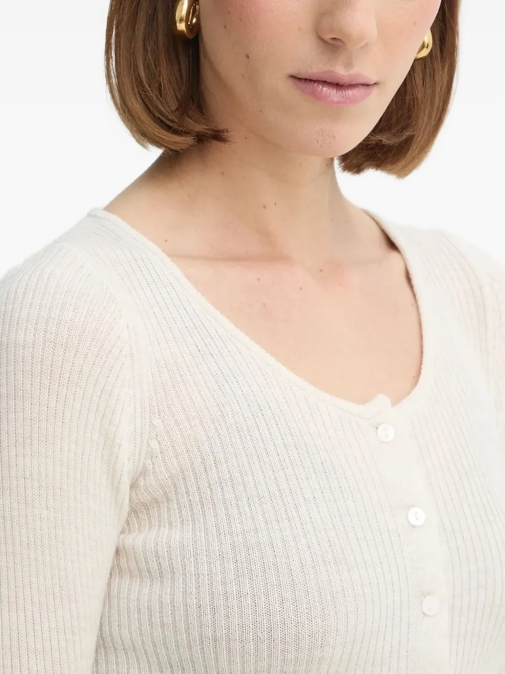 Herskind Wool Cardigan In White