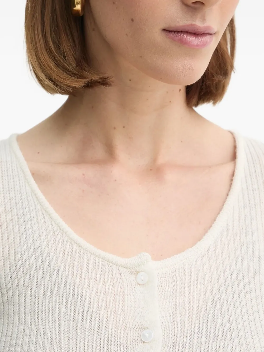 Herskind Wool Cardigan In White
