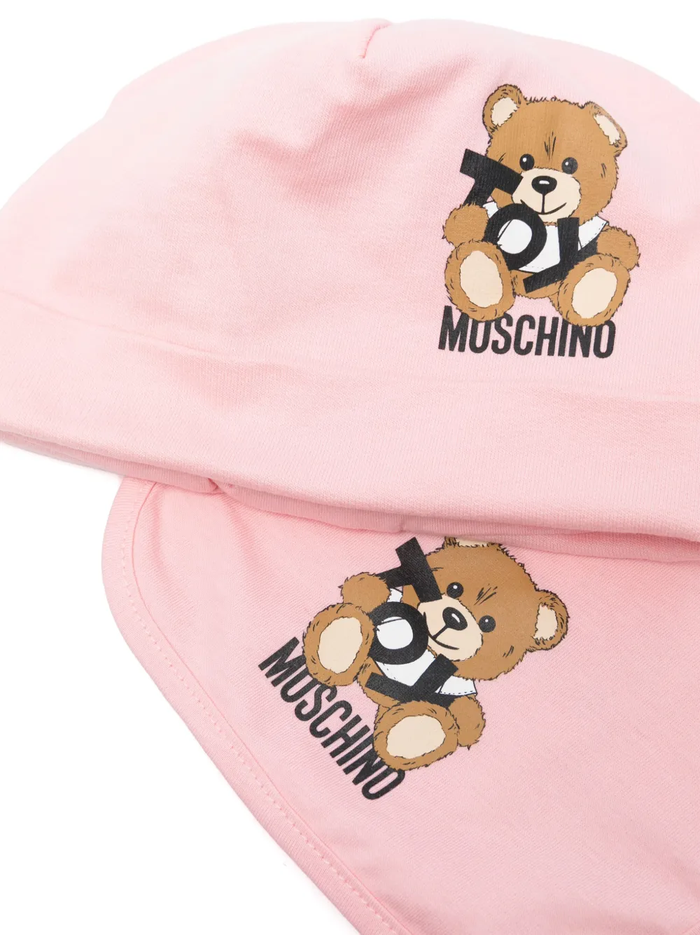 Moschino Kids Muts met teddybeerprint - Roze