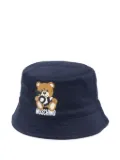 Moschino Kids Teddy Bear-print bucket hat - Blue