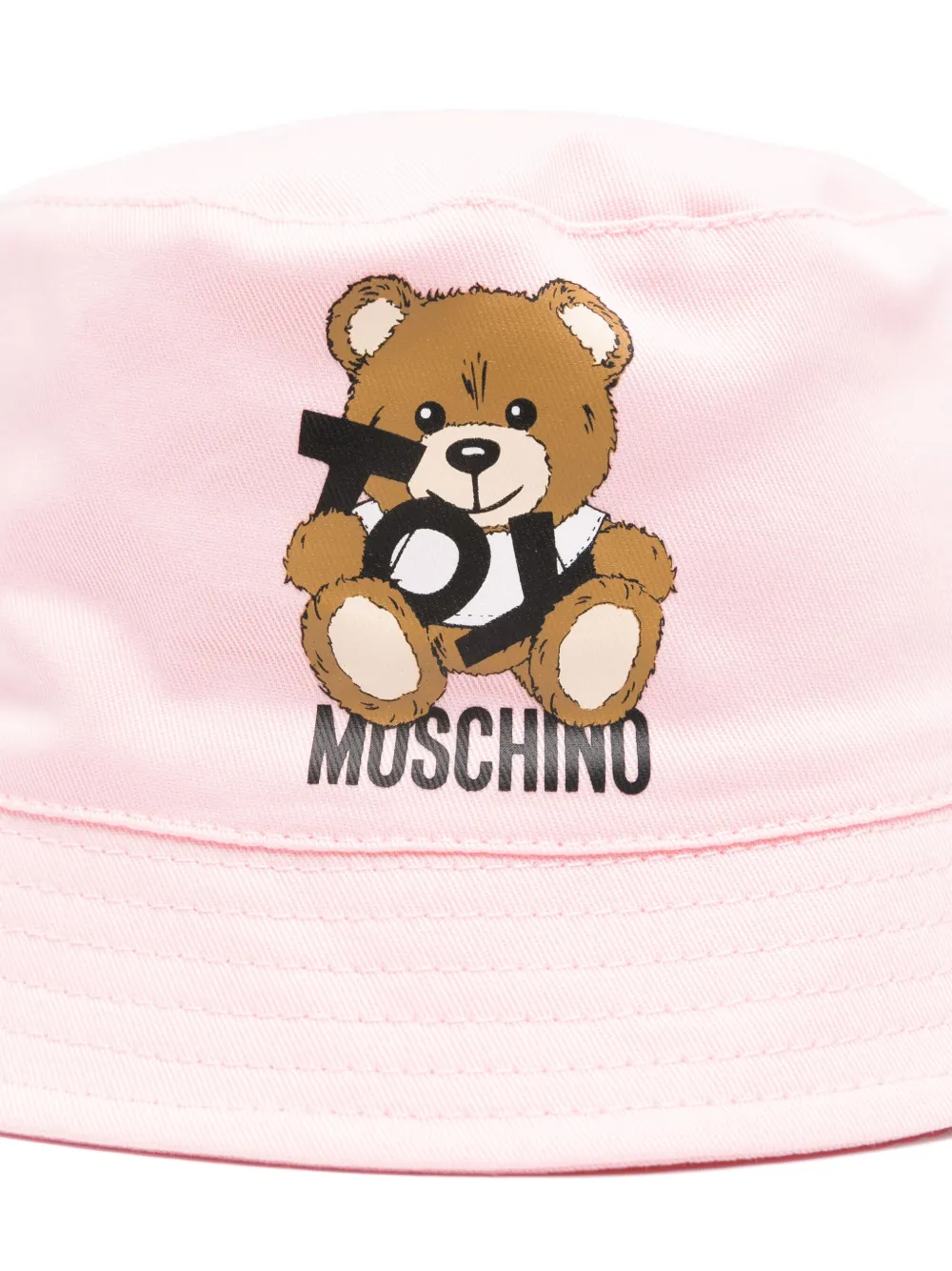 Moschino Kids Vissershoed met teddybeerprint - Roze