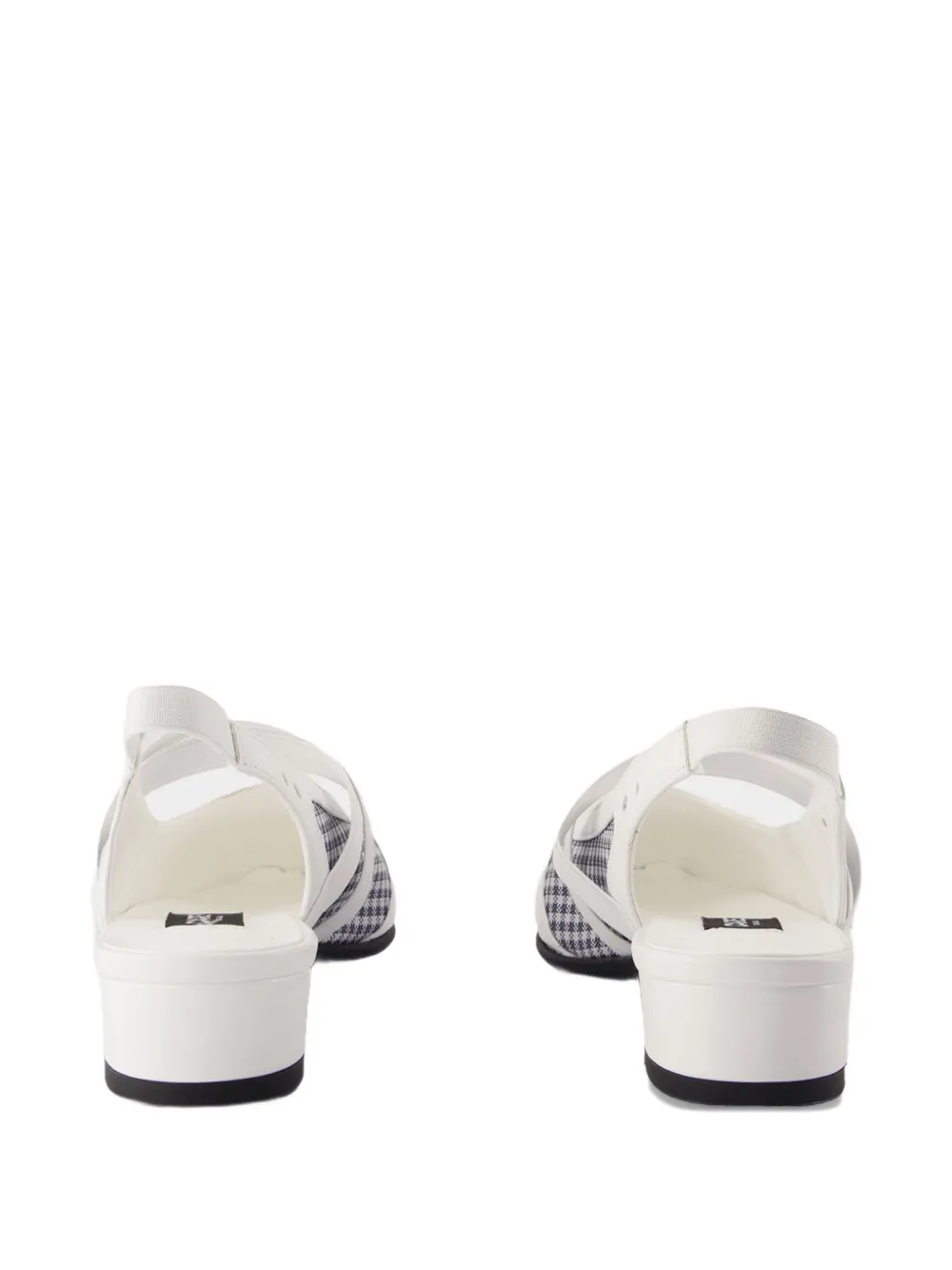 Carel Paris 20mm sling back checked flat pumps White