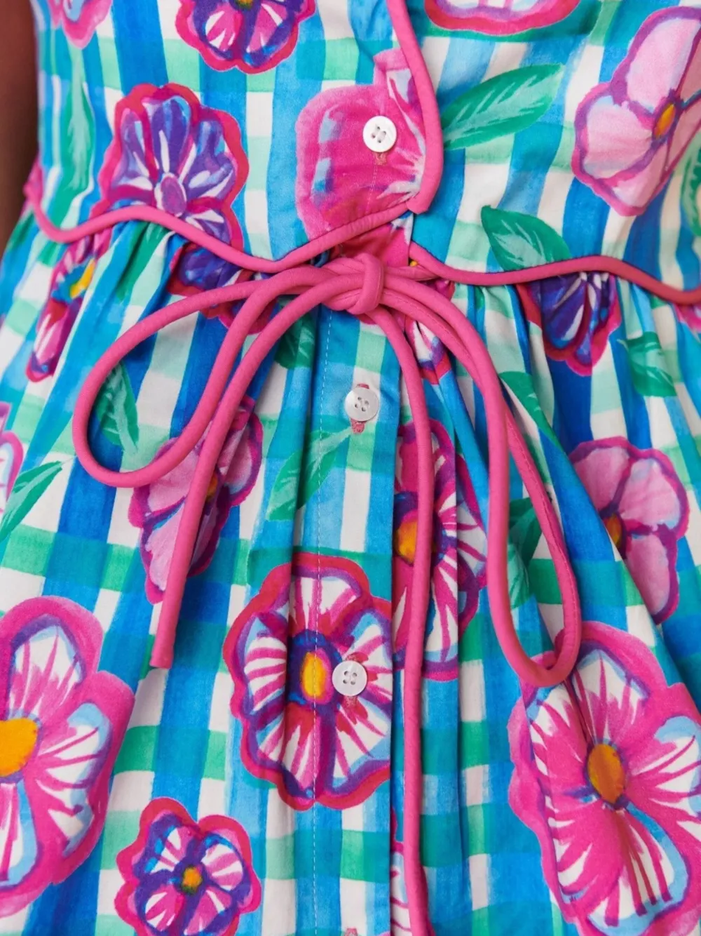 Celia B Baba Voyager mini-jurk met ruches en bloemen Blauw