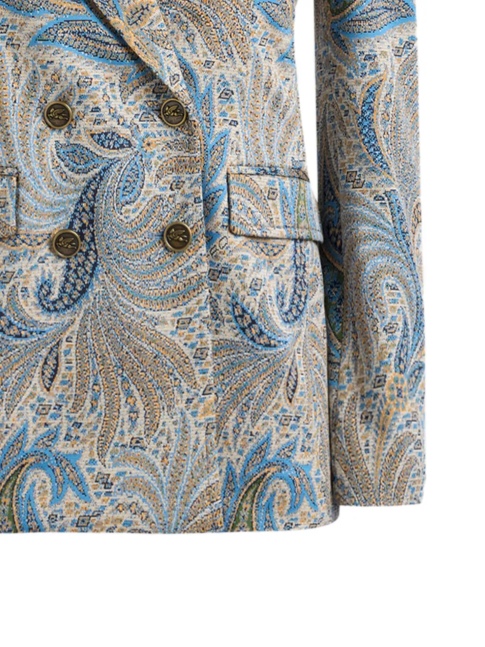 ETRO paisley-jacquard blazer - Blauw