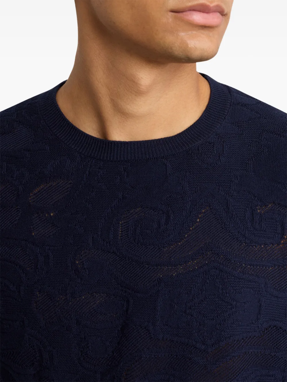 ETRO Trui van getextureerd katoen Blauw