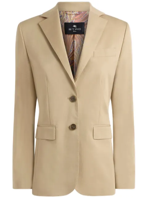 ETRO Pegaso-buttons cotton blazer