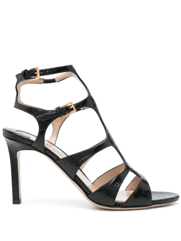 TOM FORD 95mm クロコエンボス サンダル | ブラック | FARFETCH JP