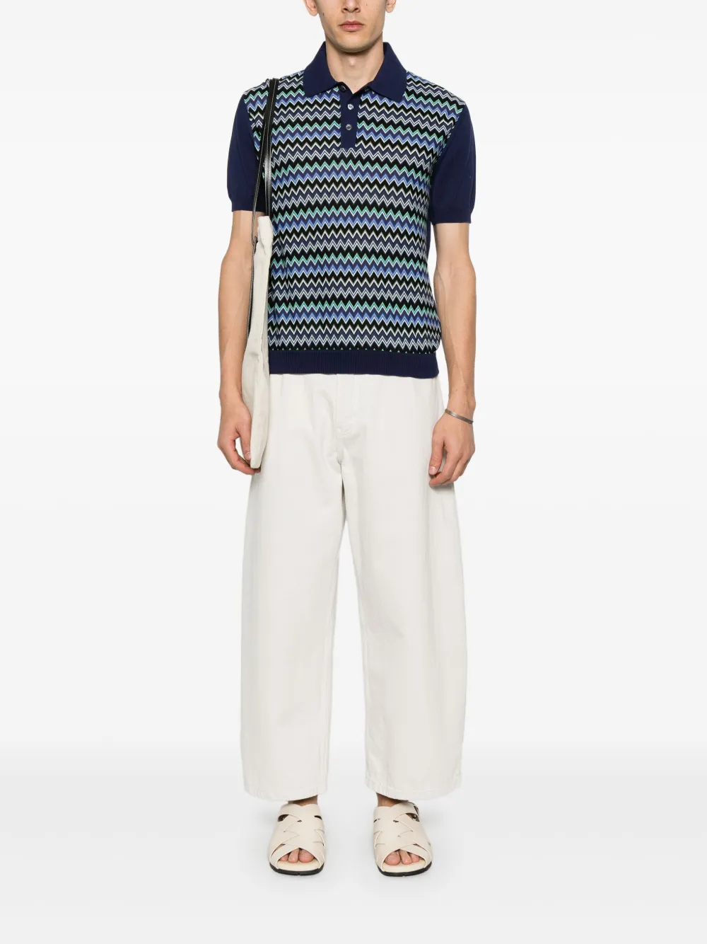 Missoni Zigzag polo shirt - Blauw