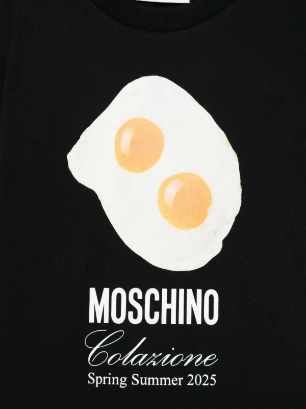 Moschino Kids egg-print T-shirt | Black | FARFETCH ID