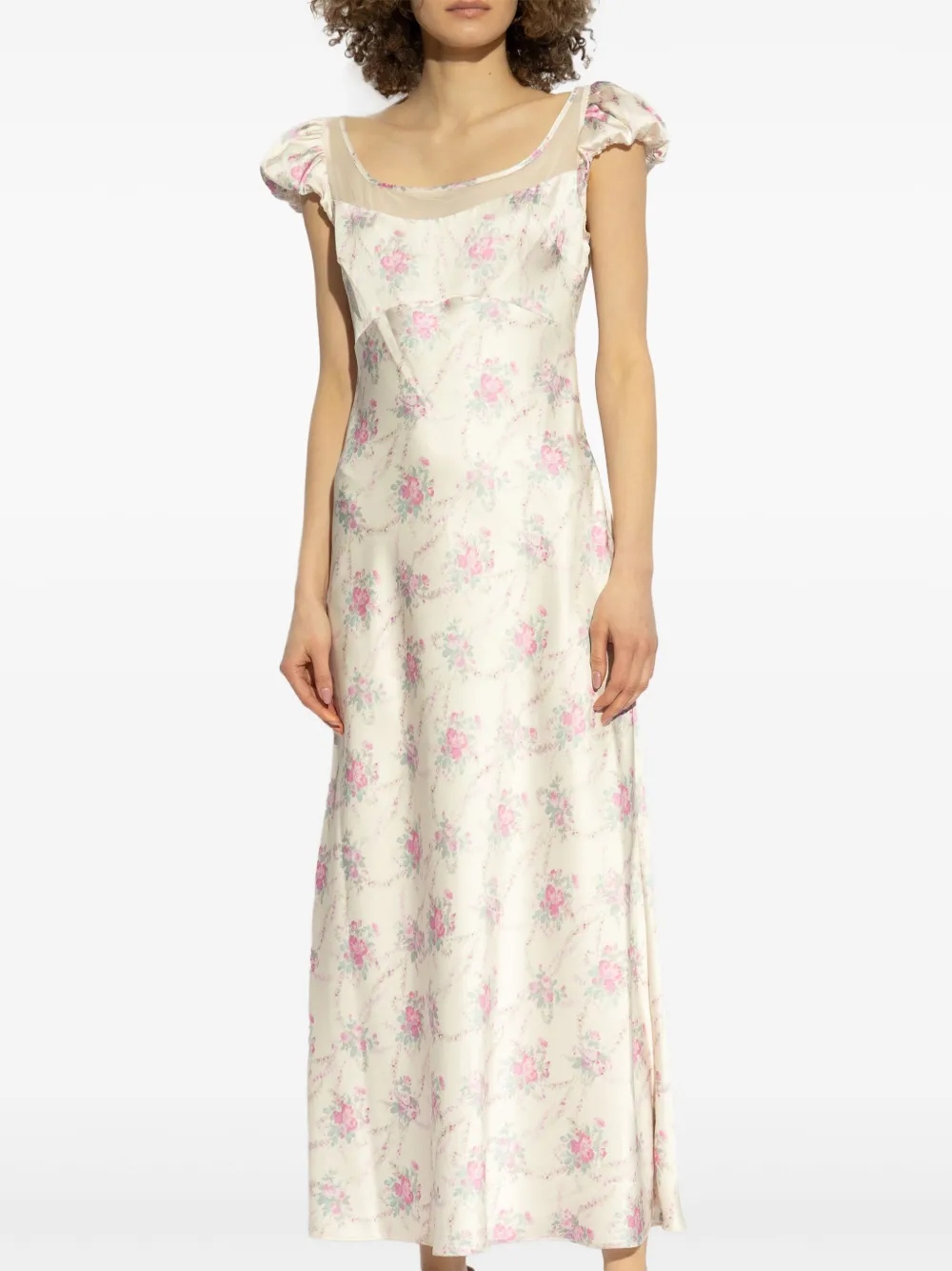 LoveShackFancy Joelette jurk Wit