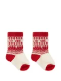 Versace Kids fair-isle socks - Red