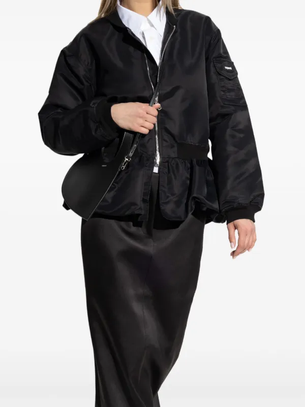 い*き様 ꧁꧂coperni テクニカルボンバー Coperni ギャザーヘム ボンバージャケット | ブラック | FARFETCH JP