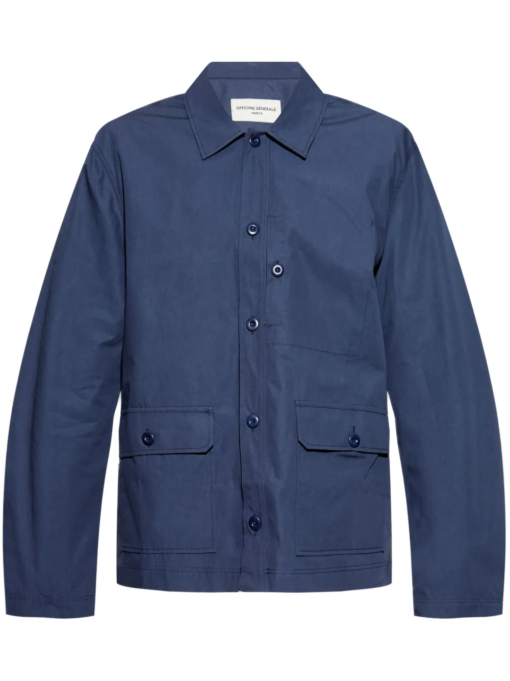Officine Generale Gibson shirtjack Blauw