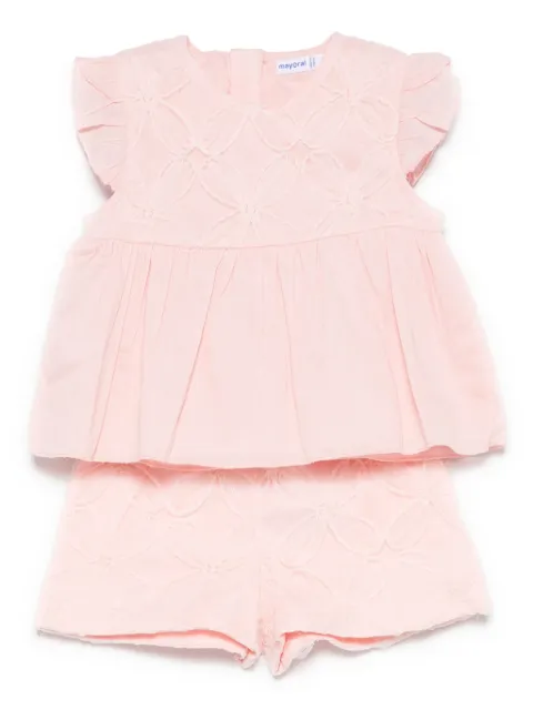 Mayoral floral-motif shorts set