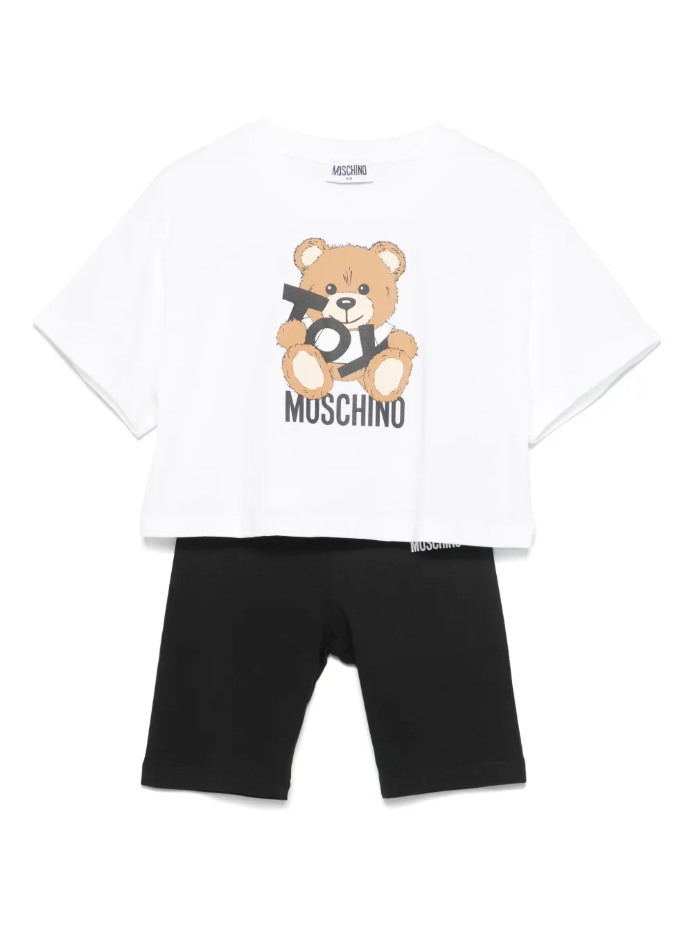 Moschino Kids Shorts met teddybeerprint Wit