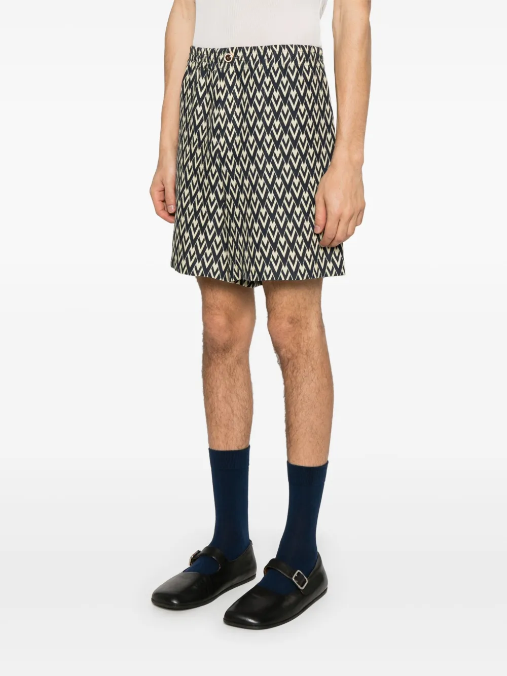 Valentino Garavani Bermuda shorts met monogram Beige