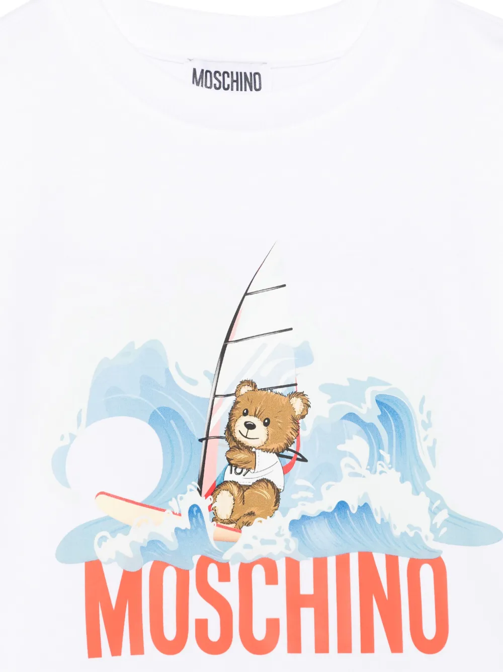 Moschino Kids T-shirt met teddybeerprint Wit