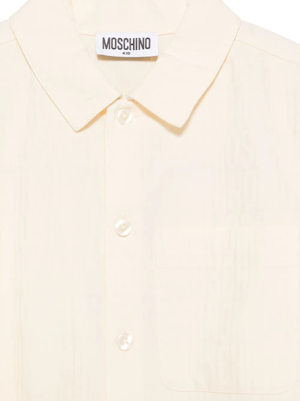 Moschino Kids Shirt met monogram-jacquard Beige