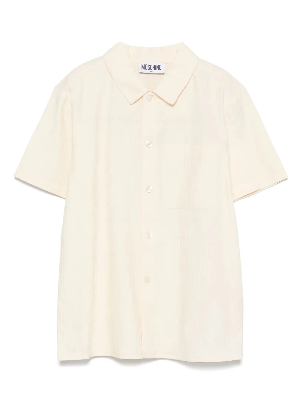Moschino Kids Shirt met monogram-jacquard Beige