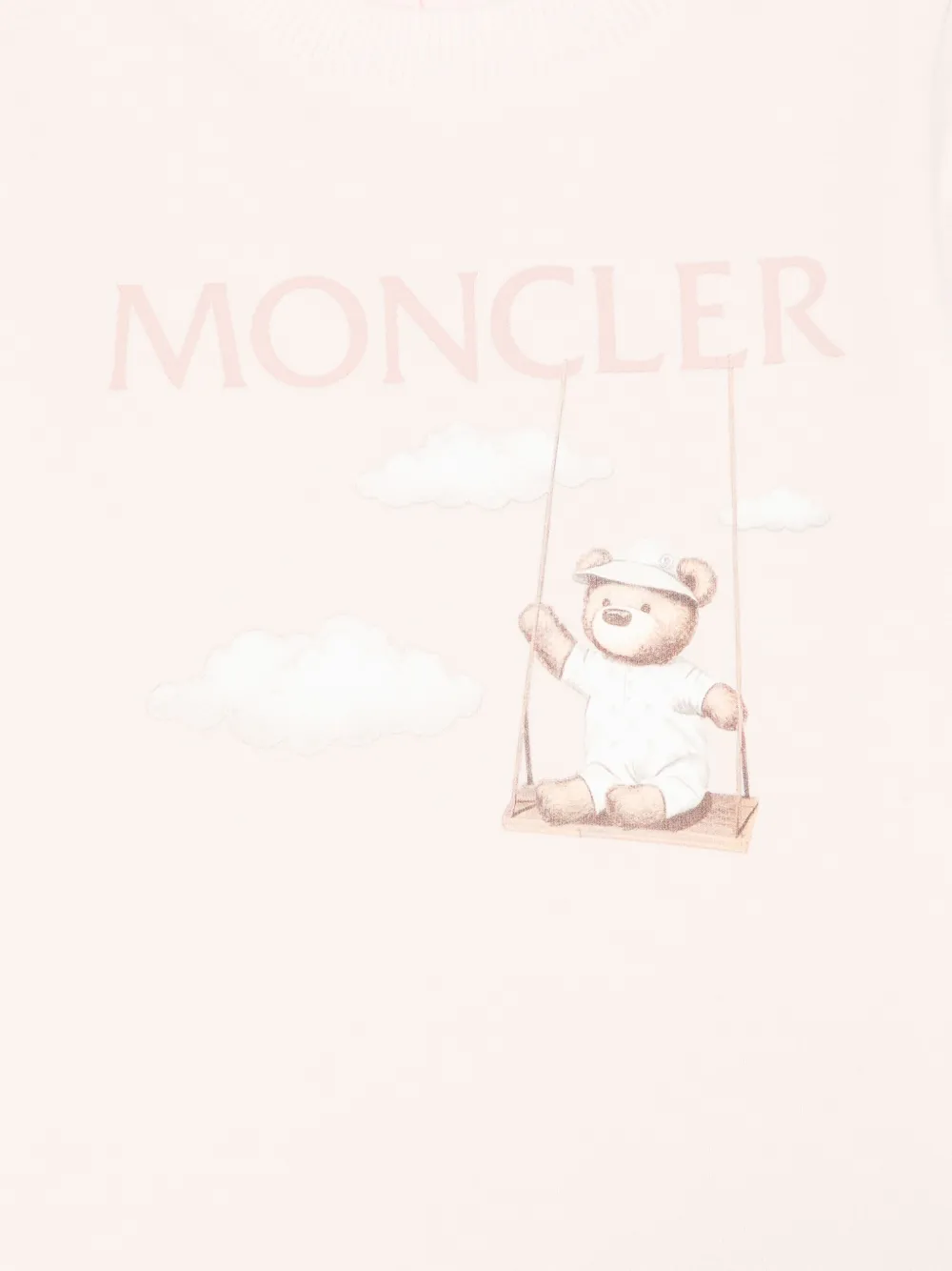 Moncler Enfant Romper met grafische beerprint Roze