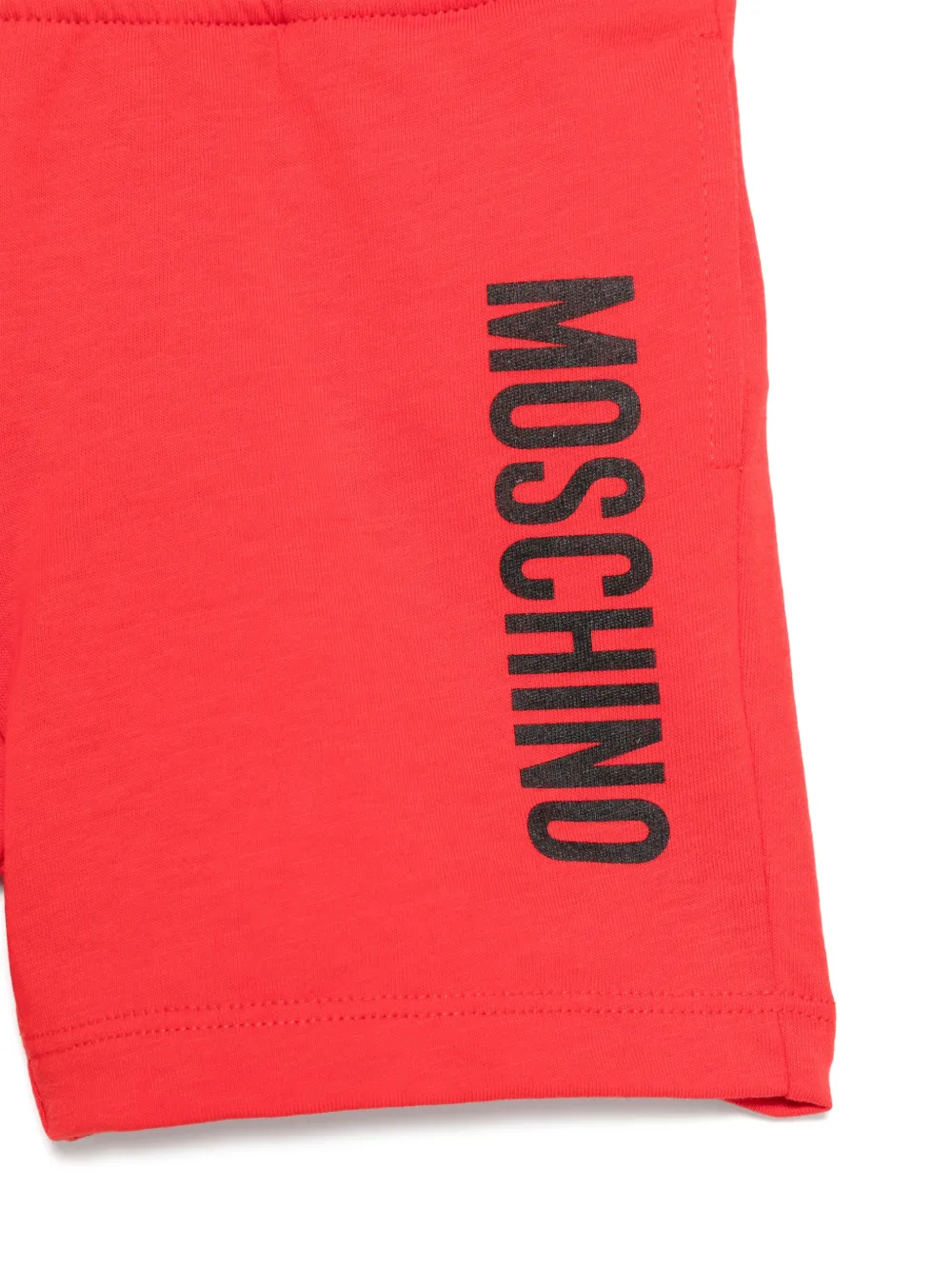Moschino Kids Katoenen trainingsshorts Rood