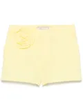 Blumarine floral-appliqué shorts - Yellow