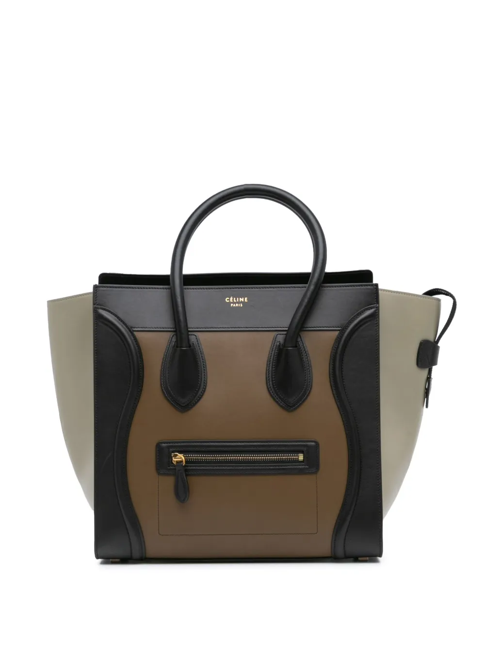 2014 Mini Tricolor Calfskin Luggage tote bag