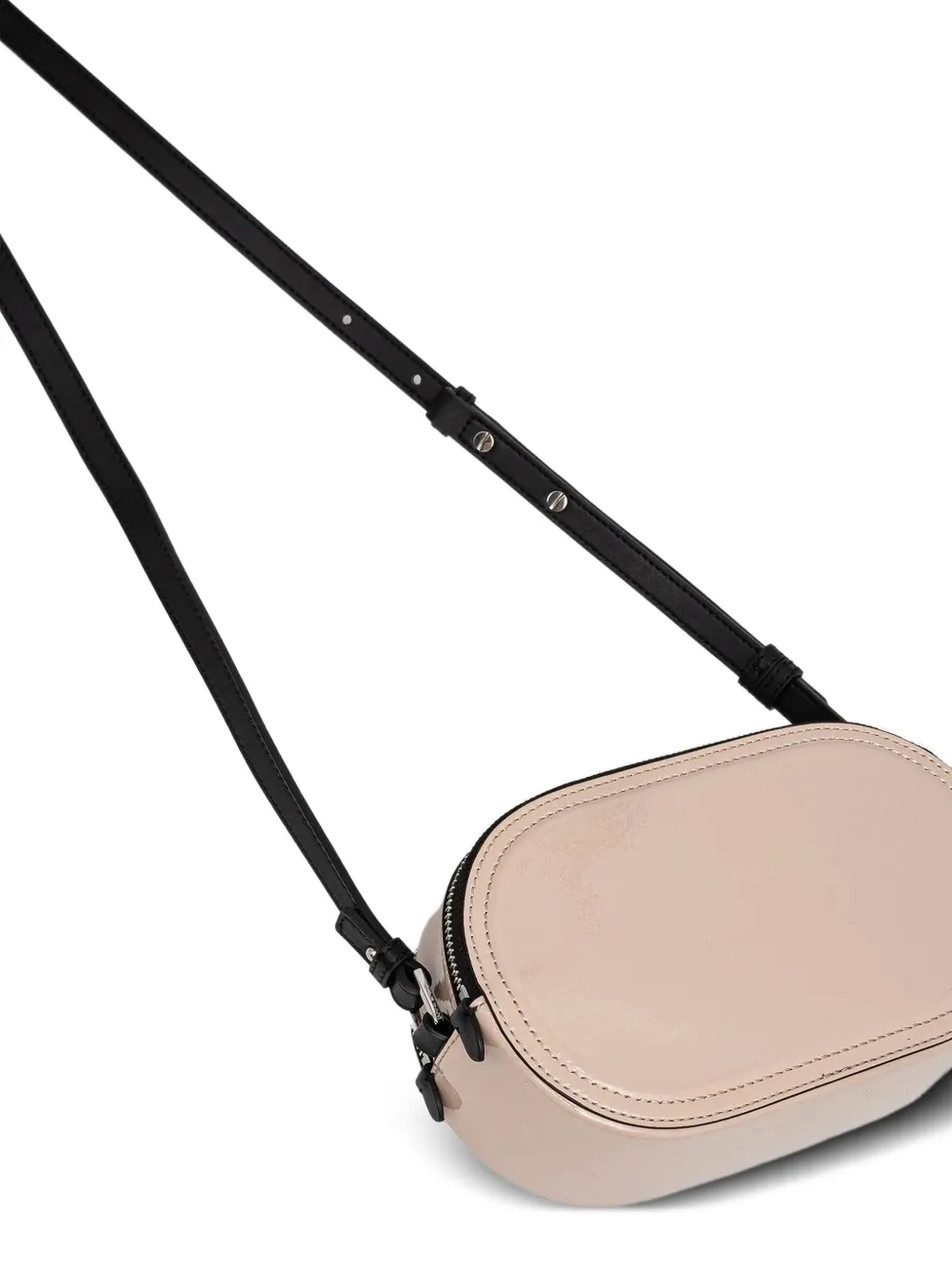 Karl Lagerfeld Jeans Ovalen crossbodytas met logoplakkaat Beige