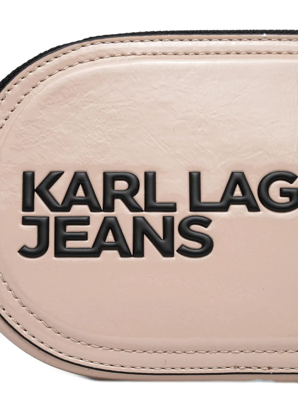  Karl Lagerfeld Jeans Oval-shaped Logo-plaque Crossbody Bag - Neutrals 