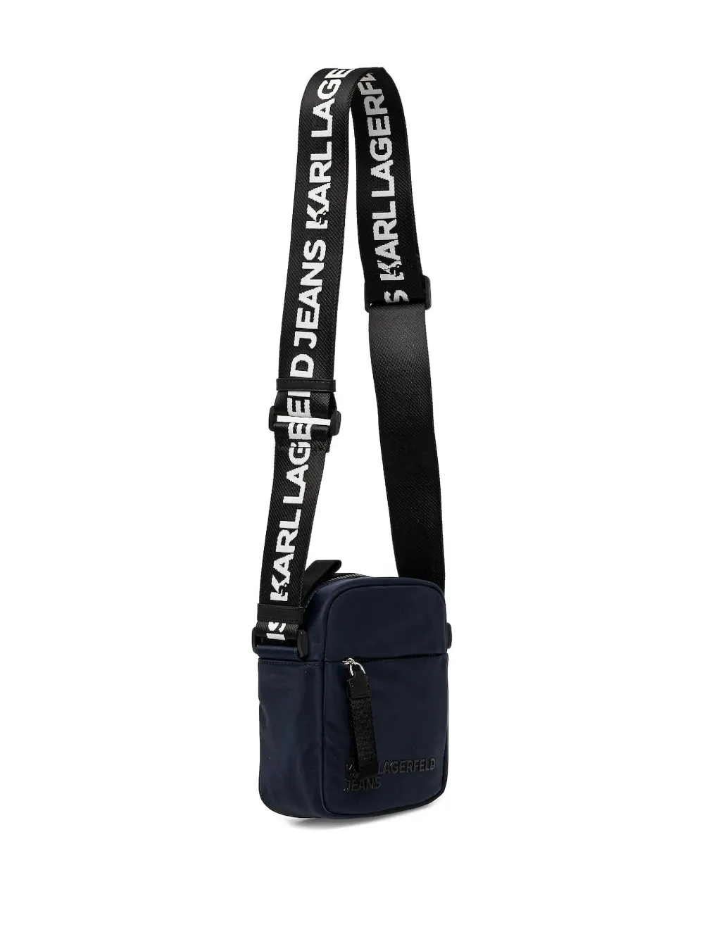 Karl Lagerfeld Jeans logo-plaque messenger bag Zwart
