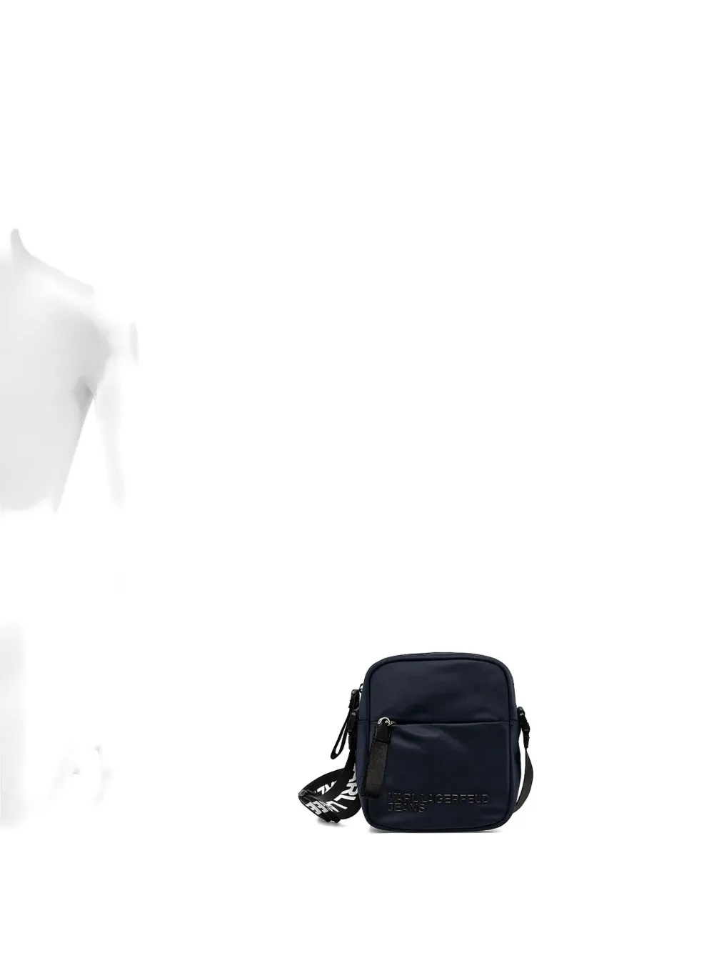 Karl Lagerfeld Jeans logo-plaque messenger bag Zwart