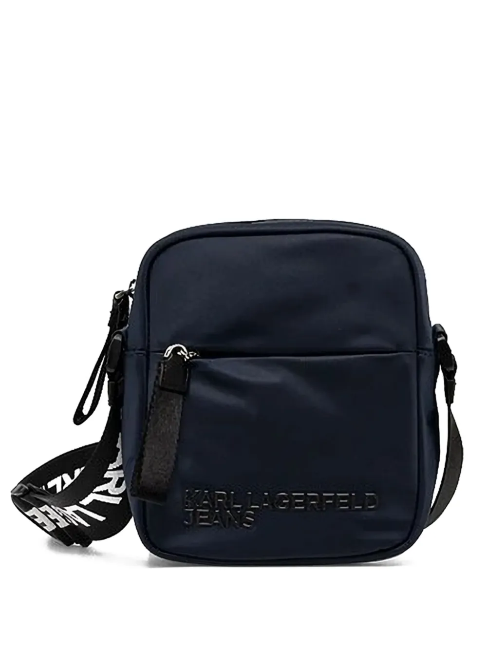 Karl Lagerfeld Jeans logo-plaque messenger bag Zwart