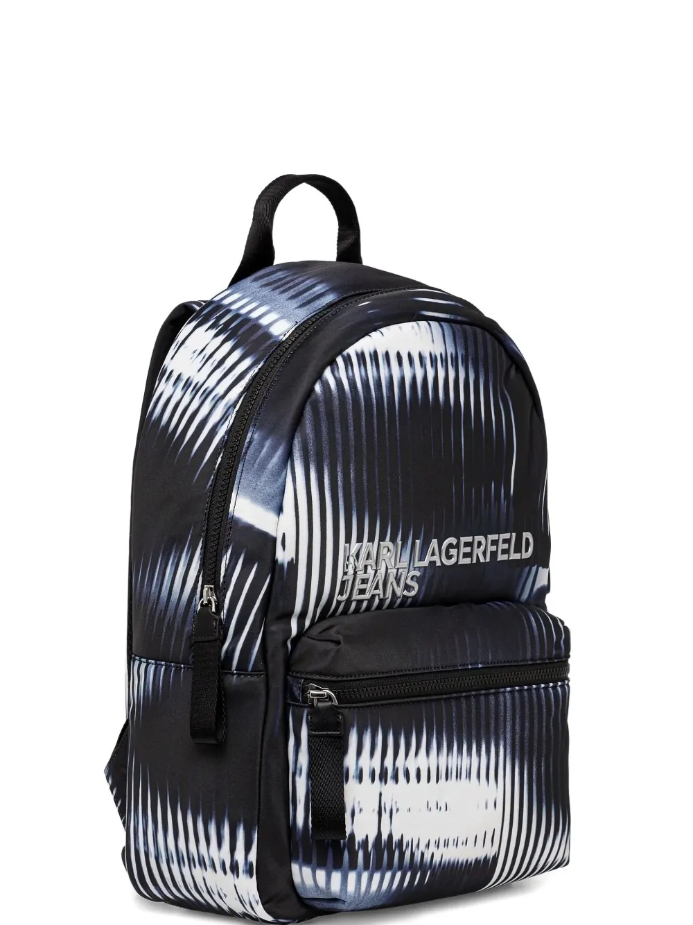 Karl Lagerfeld Jeans stripe-print backpack - ブラック Karl Lagerfeld Jeans stripe-print backpack - ブラック