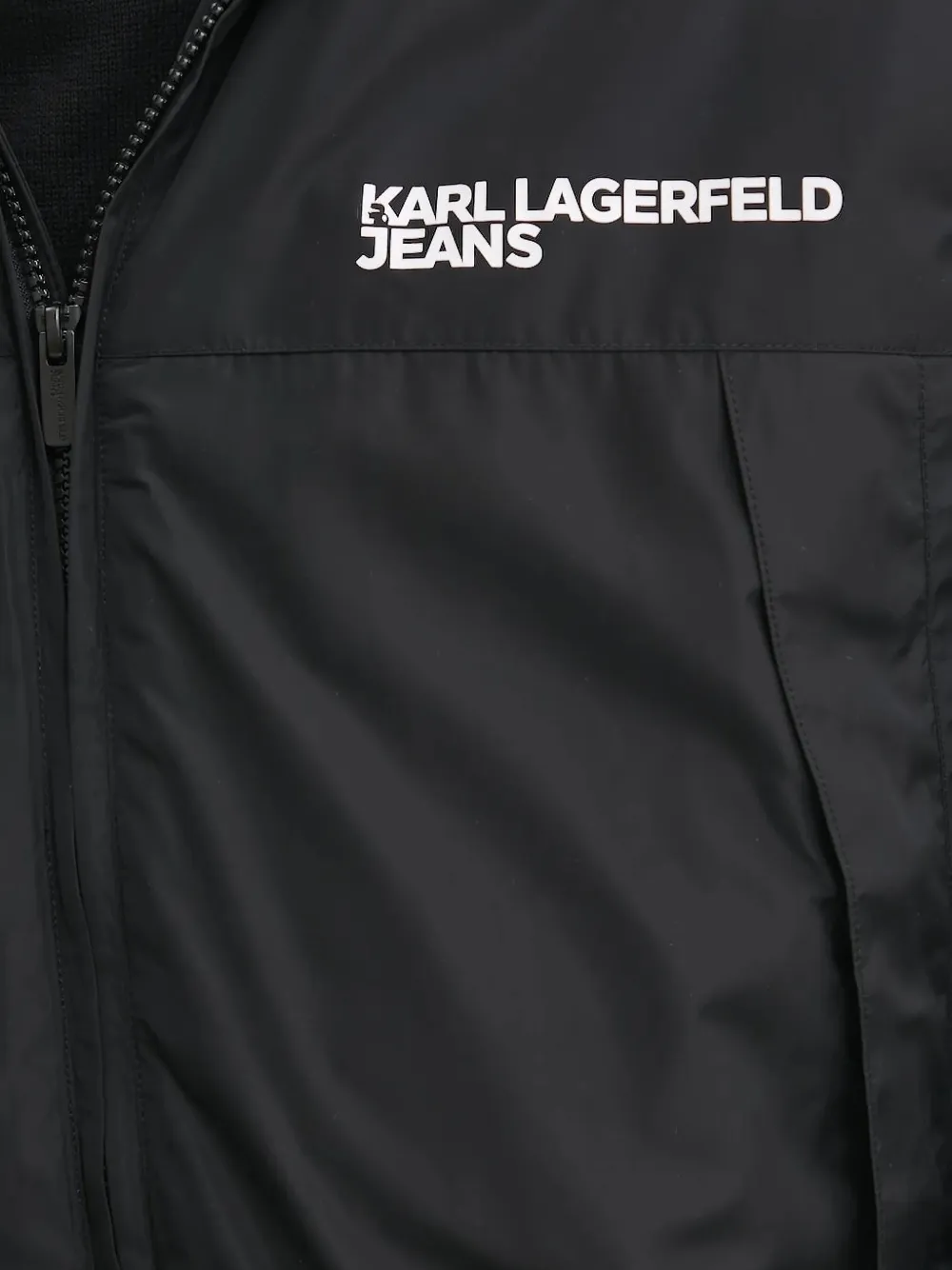 Karl Lagerfeld Jeans Jack met geborduurd logo Zwart
