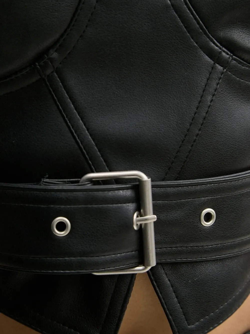 Karl Lagerfeld Jeans Cropped Bustier Top In Black
