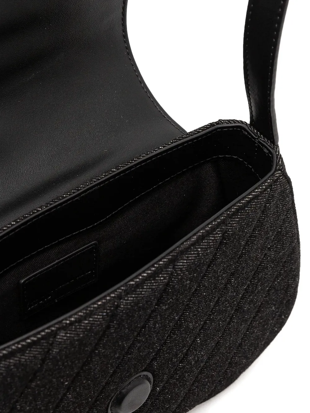 Karl Lagerfeld Jeans Quilted K-logo Crossbody Bag In Black