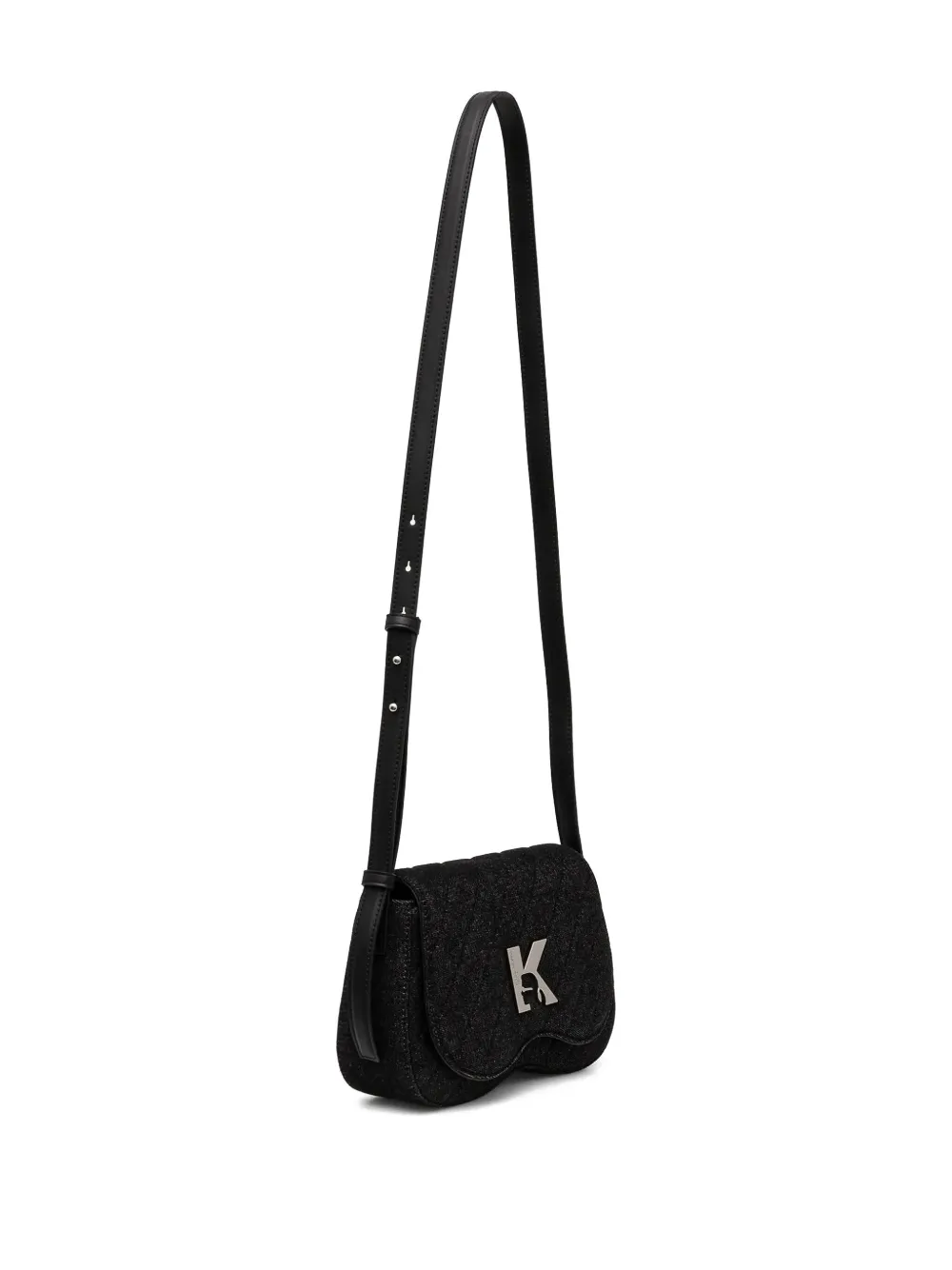 Karl Lagerfeld Jeans Gewatteerde crossbodytas met K-logo Zwart