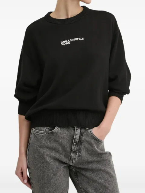 Karl Lagerfeld Jeans logo-embroidered sweater