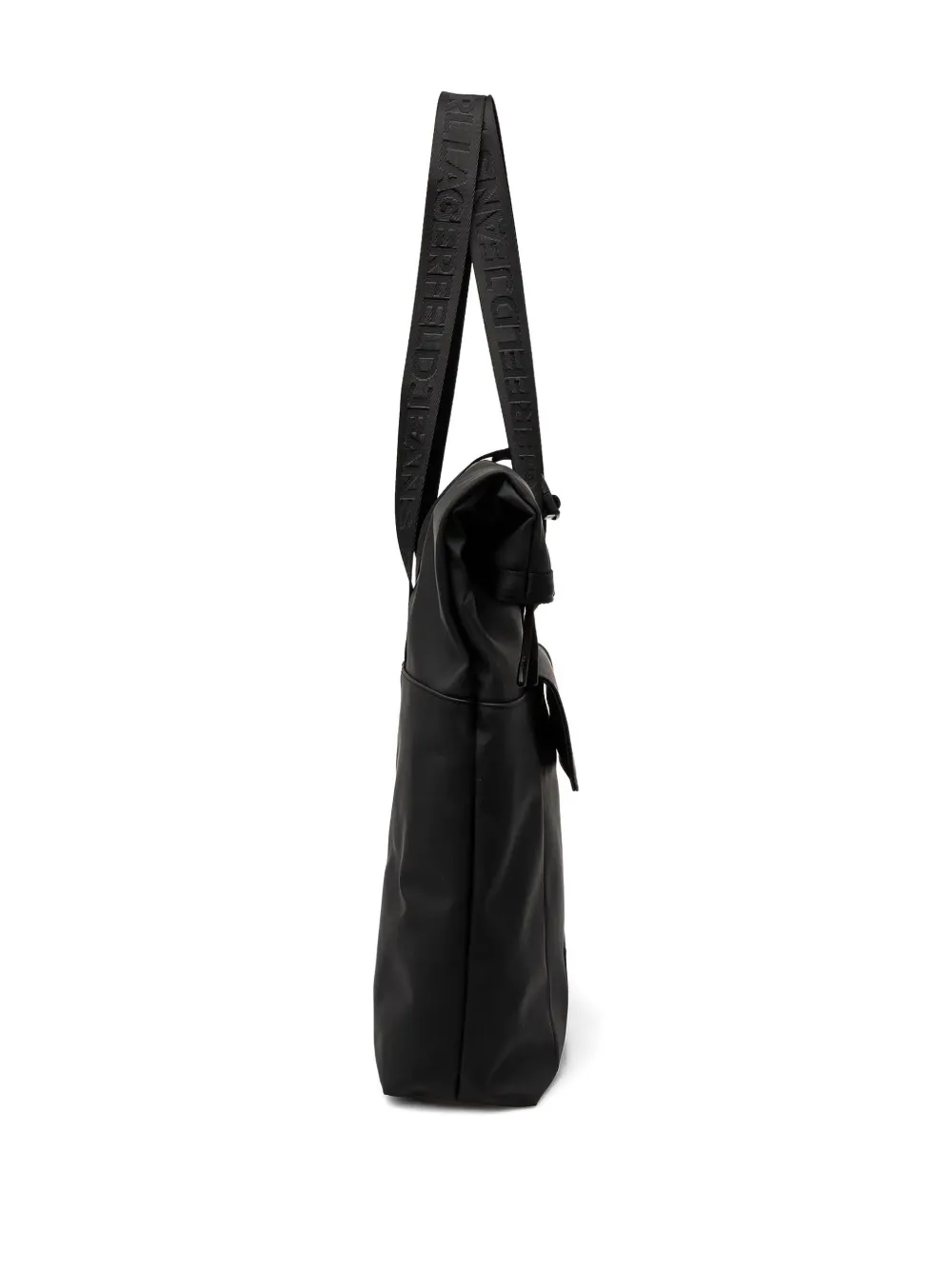 Karl Lagerfeld Jeans Shopper met gerolde bovenkant en logoplakkaat Zwart