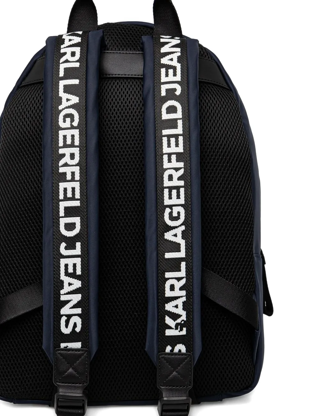 Karl Lagerfeld Jeans Rugzak met logoplakkaat Blauw