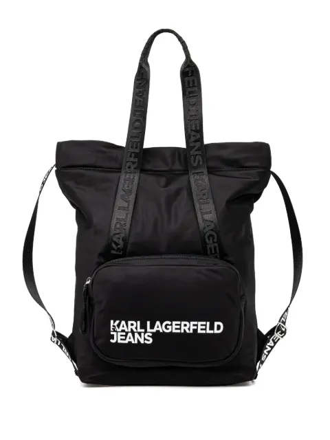 Karl Lagerfeld Jeans logo-patch backpack
