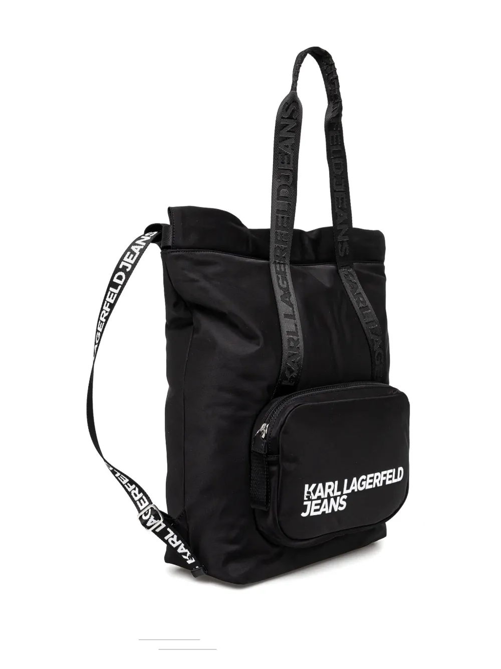 Karl Lagerfeld Jeans Logo-patch Backpack In Black