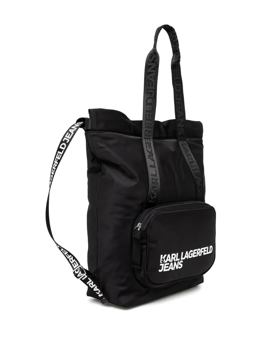 Karl Lagerfeld Jeans logo-patch backpack - Zwart