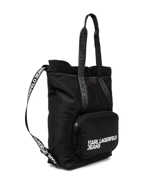 Karl Lagerfeld Jeans logo-patch backpack A1W30234 - 1