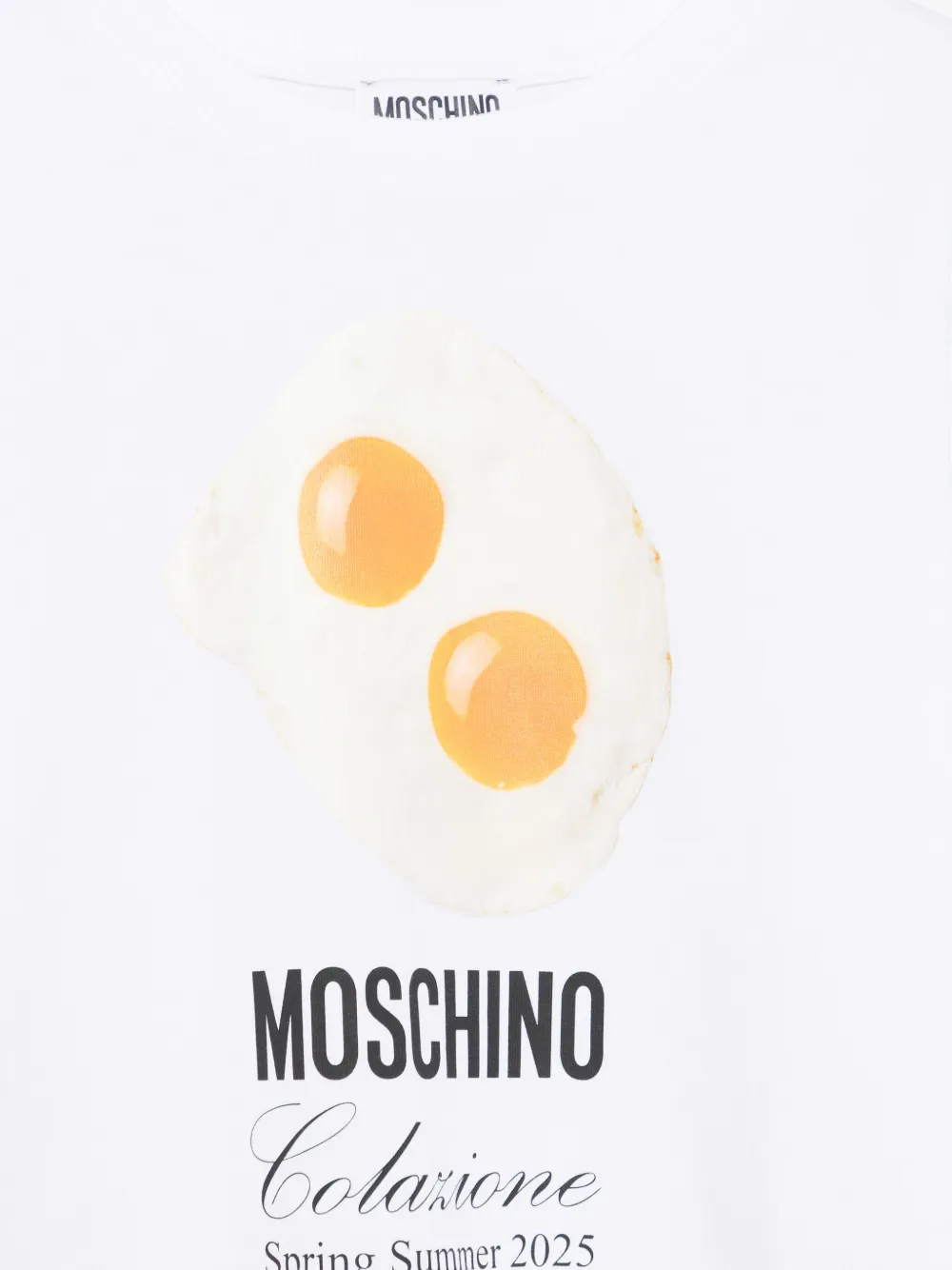 Moschino Kids T-shirt met eiprint Wit
